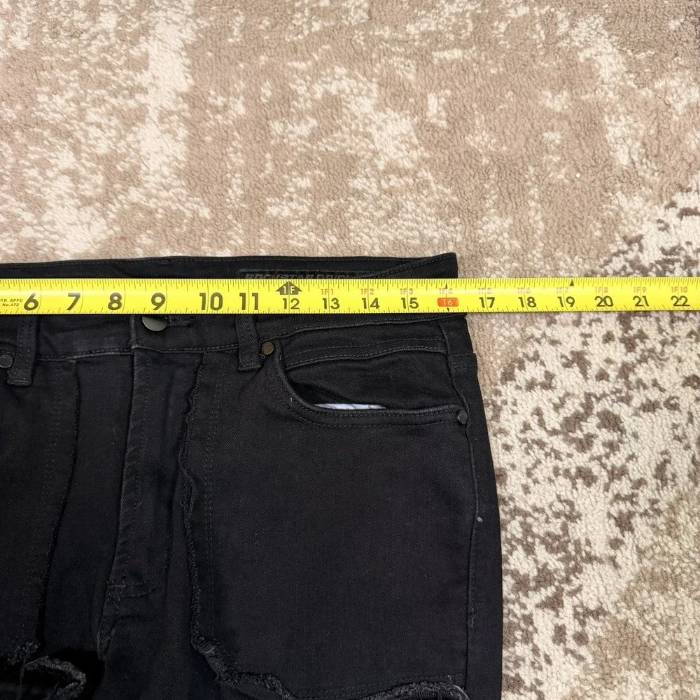 Rockstar Original Jeans Mens 32x36‎ Black Flare Super Stack Cargo Punk Grunge